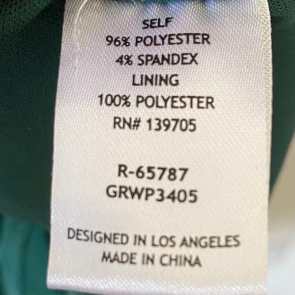 NEW EMERALD SUNDAE Draped Slit Hem Midi Dress Hunter Green Plus Size 16 Stretch - Picture 7 of 7